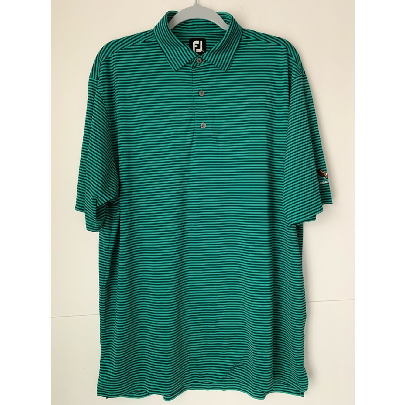 Footjoy Teal And Navy Men's Golf Polo Shirt Size L